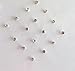 32 Silver 1 mm Stick on Stone Fake Nose Studs Stickers, Silver Stone Round Bindis, Self Adhesive Face Jewels