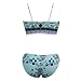LaReine Bathing Suits Light Blue Bohemian Bikini Swimsuits for Women Two Piece - (US 8-10)M