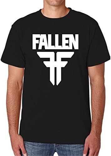 Fallen T Shirts A0139 Joylucky Mens Crew Neck Cotton T-Shirt Band Tees Black M
