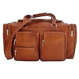 Piel Leather 20-Inch Duffel Bag with Pockets