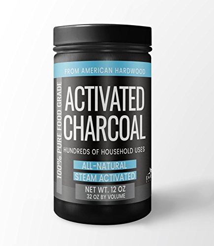 Activated Charcoal Powder, American Hardwood, All Natural Teeth Whitening, Detoxifier, Food Grade, Vegan, Gluten Free, Skin Care, Resealable Tub (12 oz)