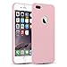 iPhone 7 Plus Case, JAMMYLIZARD Ultra Slim Silicone Jelly Rubber Back Cover for iPhone 7 Plus, Peach Pink