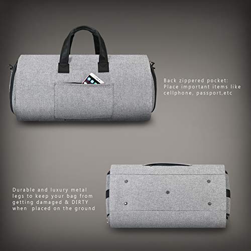 Bug-Anzugtasche-Kleidersack-Reisetasche-Anzugsack-2-in-1-Garment-Bag-mit-15-Laptopfach-Schuhfach-und-Verstellbarem-Schultergurt-45L-hohe-Kapazitaet-Schwarz