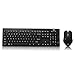 Rii RK200 Wireless Keyboard and Mouse Combo 2.4GHz Ultra Slim Full Size Compact Keyboard Mouse for Windows, Laptop, Notebook, PC, Desktop, Computer - Black