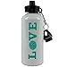 Personalized LOVE VOLLEYBALL Sports Team Aluminum White Finish 20 Ounce 600ML Sport Water Bottle Gift