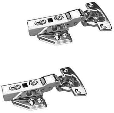 FYTRONDY Half Overlay Stainless Steel Soft Slow Close Kitchen Cabinet Door Hinges,ONE Pair (2 PCS) in Pack