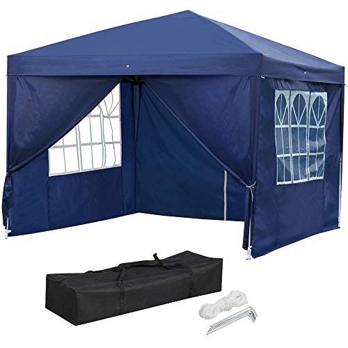 Yaheetech 10′ x 10′ Outdoor Pop Up Canopy Sun Shelters Wedding Event Party Tent Fold ...