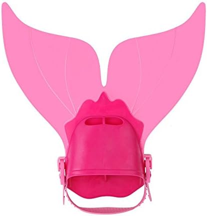 BESTYLING Sparkle Girl's Mermaid Tail for Swimming, Colorful Swimmable Princess Swimwear Bikini Set (one Size for Children, Pink Monofin)