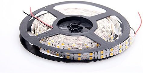 XKTTSUEERCRR 5050 SMD 16.4Ft 5 Meter Double Row 600LEDs Warm White Non-Waterproof Flexible LED Strip Lights 120LEDs/M 600LEDs/Roll String Lights