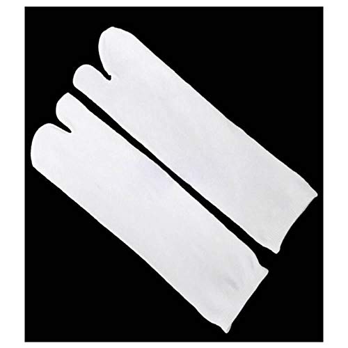 GOOTRADES Unisex Japanese Kimono Flip Flop Sandal Split Toe Tabi Ninja Geta Socks (White)