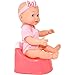 Drink and Wet Baby Doll, With Training Potty, 2 Bottles, Diaper, Bib
