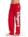 LIFEGUARD Fleece, Sweatpants with Pockets on Both Sides - Red Cotton Polyester 50/50. (Small)