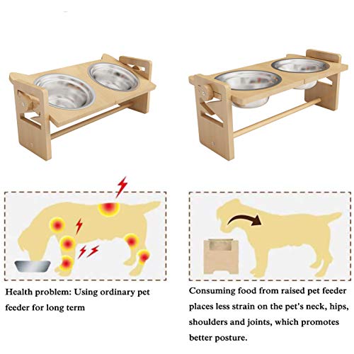 adjustable dog feeder stand