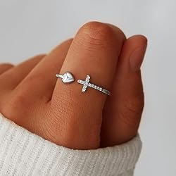 STORYJEWELLERY Cross Rings for Women, 925 Sterling
