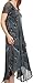 Sakkas 16800 - Sayli Long Tie Dye Cap Sleeve Embroidered Wide Neck Caftan Dress/Cover up - Ink Blue - OS