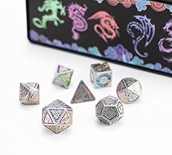 DND Metal Dice Set with Dragon Totem Metal Gife