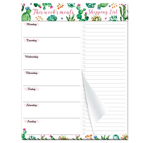 Weekly Meal Planner Undated Meal Planning Pad with Premium
