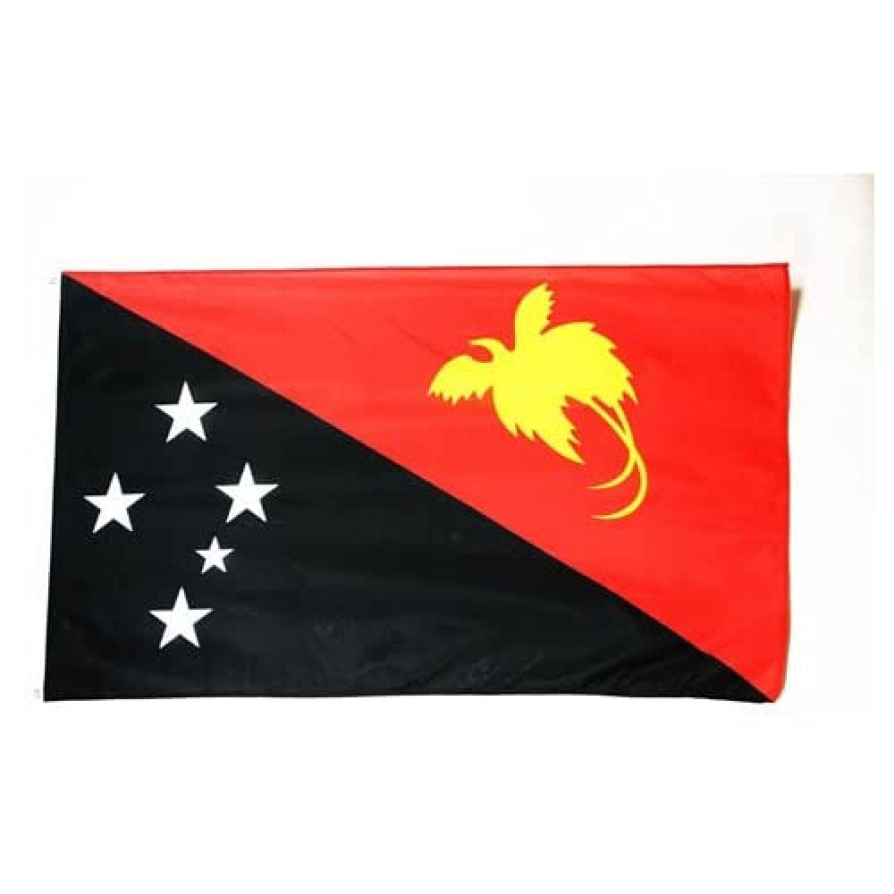 AZ FLAG - Papua New Guinea Flag - 2x3 Ft - 100D Polyester Papuan Banner with Two Metal Grommets - Fade Resistant - Vivid Colors - 2' x 3' Feet - 90x60 Cm — image 1