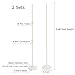 NIUBER Balloon Column Kit - 2 Set Balloon Column Kit Base and Pole 5.08 Feet Height and 50Pcs Balloon Rings with Water Fillable Base Balloon Stand Kit