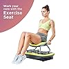 Wonder Core Rock N Fit Vibration Plate & Exercise Seat, 20 Speed Total Body Workout (Lime Green)