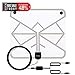 Wsky 60-100 Miles Transparent Digital HDTV Antenna - Best HDTV Antenna Indoor - Upgraded Silver Paddle Extremely High Reception - Support 1080P 4K Super Fun and Free for Life!