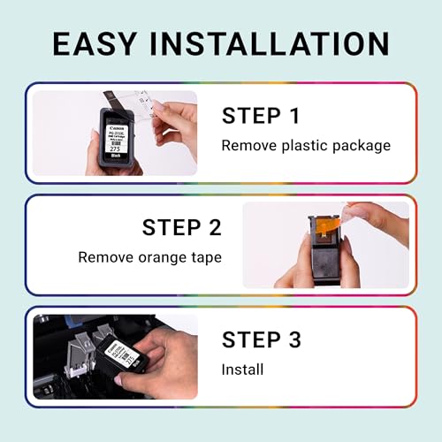 Canon PG-275 Genuine Black Ink Cartridge, Compatible with TS3520/3522, TR4720/4722, TS3720/3722