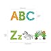 DECOWALL DAT-1708 My First Alphabet ABC with Pictures Kids Wall Stickers Wall Decals Peel and Stick Removable Wall Stickers for Kids Nursery Bedroom Living Room décor