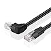 TNP Cat6 Ethernet Cable (Right Angle Up, 3 FT) RJ45 90 Degree Network Connector 500 MHz 10 Gigabit Gold Plated Patch Plug Wire LAN Cord for PS4 Fire-Stick Xbox One Smart TV Gaming & Computer