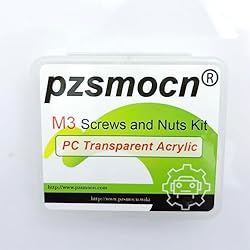 Pzsmocn 100 Pieces/50 Sets M3*25 mm PC Transparent