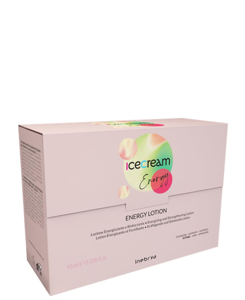 Inebrya ice cream energy lozione energizzante e rinforzante per capelli deboli e fini 10mlx12
