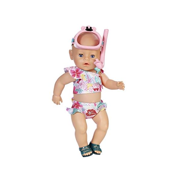 Zapf Creation 829240 BABY born Holiday Deluxe Bikini Set Puppenkleidung 43 cm, rosa/bunt – Bild 3