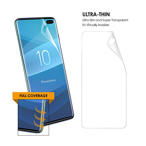 Qoosea Compatible with Samsung Galaxy S10 Plus Screen Protector [3 Pack] Support in-Display Fingerprint Sensor Ultra-Thin HD Transparency Anti Scratch Resistant Explosion-Proof Protective Film - Thumbnail 4
