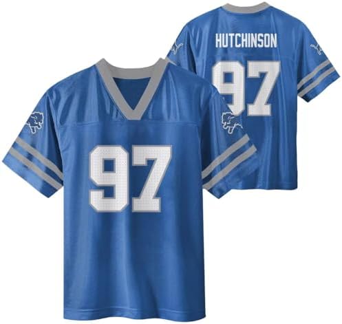 Amazon.com: Aidan Hutchinson Detroit Lions Blue #97 NFL Kids Youth