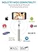 Premium 5-in-1 Wired Selfie Stick for iPhone 11 10 XR XS 9 8 7 6 5, Samsung Galaxy S10 S9 S8 S7 S6 S5 - Takes Selfies in Seconds, Get Perfect HD Photos - No Apps, No Downloads, No Batteries Required