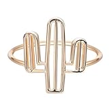 Fashion Jewelry Cacti Tree Ring Hollow Tree Geometric Finger Cactus Ring for Women and Girls