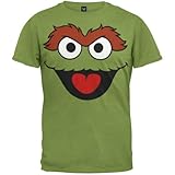 Sesame Street – Mens Oscar The Grouch Face Costume T-Shirt – 2X-Large Green, Online Clothing Store