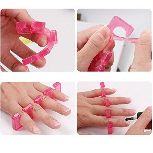 TXIN 8 Pieces Toe Pedicure Separators Flexible Soft Finger Separator Dividers for Nail Polishing Manicure