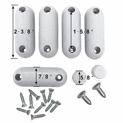 White Silicone Toilet Seat Bumpers 7 Rubber Replacement Safety Bumper