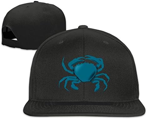 XHX Unisex Big Blue Crab Flat Hat Snapback Hip Hop Baseball Cap
