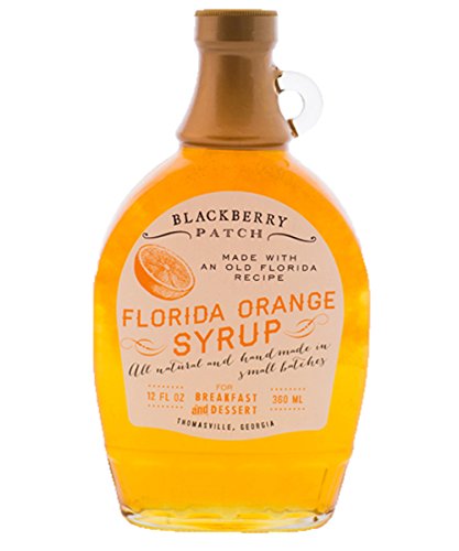 Blackberry Patch Florida Orange Syrup All Natural Handmade In Small Batches | For breakfast pancakes and waffles or drizzled over fresh fruit. (12 fl oz, Florida Orange)