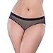 Franterd Women Open Crotch Crotchless Panties Thong V-String Lingerie Underwear Sleepwear Black