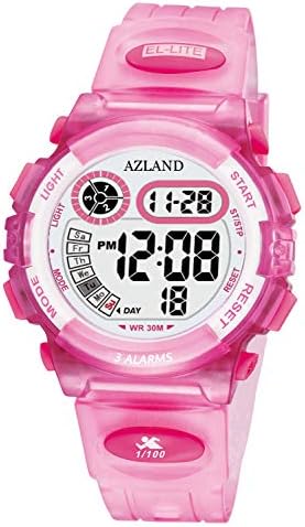 Updated Version Added Three Alarms - Multifunctional Waterproof Boys Girls Watch Digital Sports Kids Watches