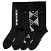 Calvin Klein Men's Argyle Crew Socks- 4 Pack, Black, Large