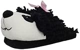 Aroma Home Fuzzy Friends Panda Slipper, Large, Black/White 9.5 USA