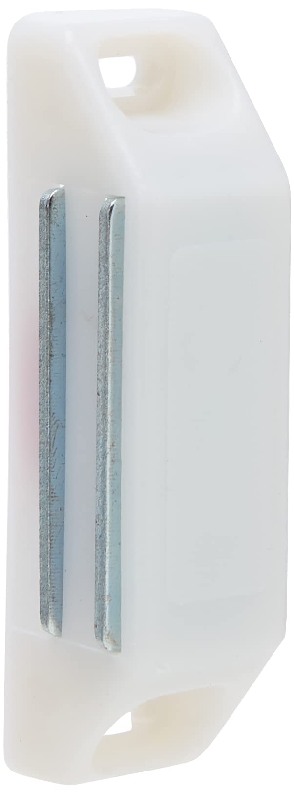 Merriway® BH00394 (2 Pcs) Heavy Duty Magnetic Cupboard Cabinet Door Catches, Large 63 x 18 mm White with Single Plate and Screws, 8 kg Pull Strength - Pack of 2 Pieces