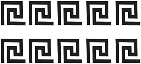 Mayfun Acrylic Hollow Wall Tile Mirror Stickers 4" Width 4" Height 10 Pcs per Set (Black)