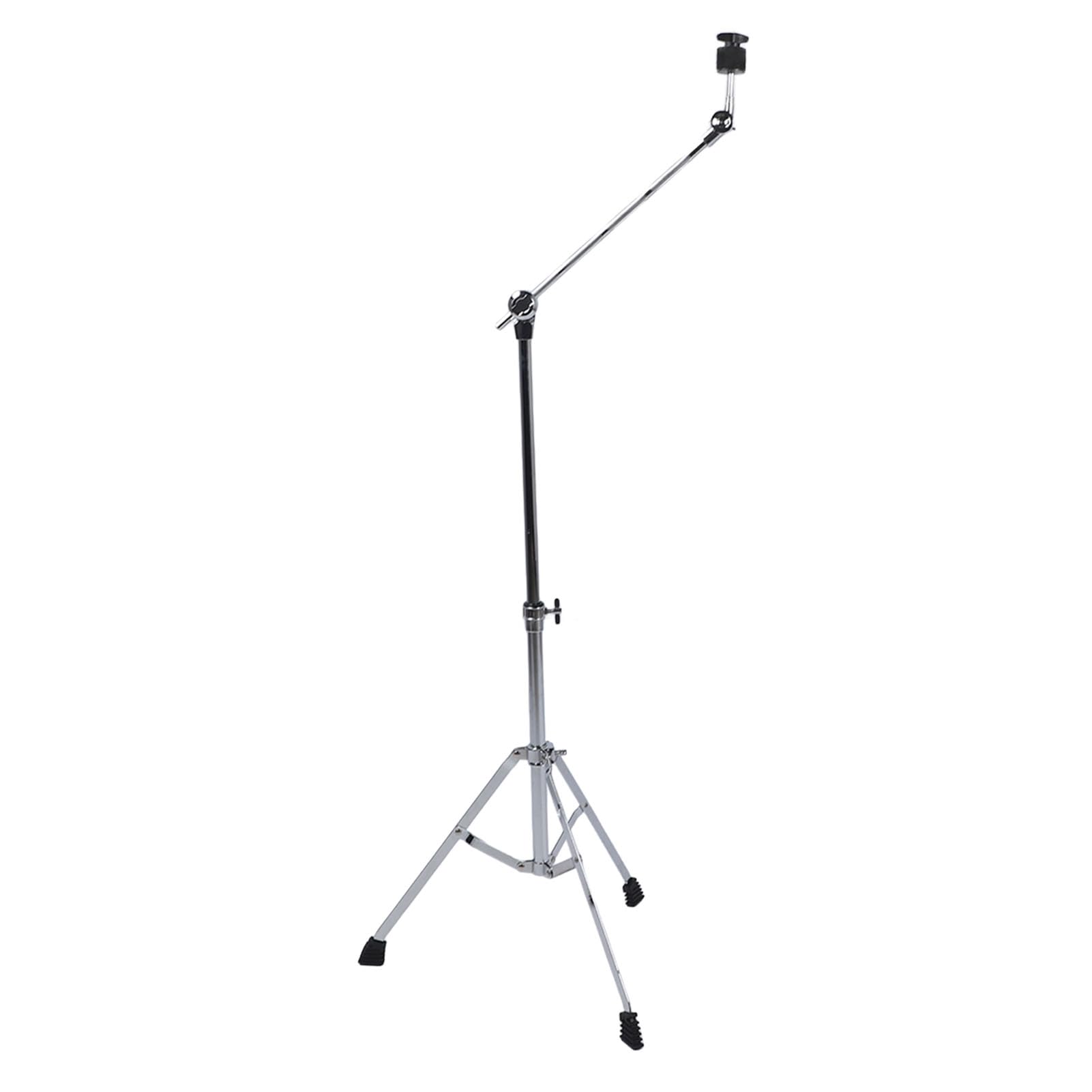 Cymbal Stand, 23.2-47.2in Adjustable Height Standard Cymbal Boom Stand with Rubber Feet, Heavy Duty Cymbal Straight Stand Drum Hardware for Mounting Crash, Ride, Splash Cymbals