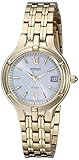 Seiko Women's SUT018 White Dial Gold-Tone Stainless Steel Watch
