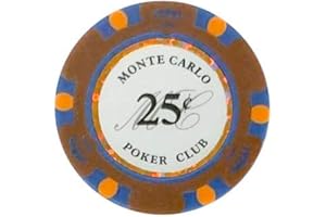 THE POKER STORE Monte Carlo Smooth 14 Gram Poker Chips - 100 Poker Chips