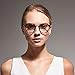 DONNA Stylish Clear Lens Glasses Samll Circle Frame Blue Light Blocking for Computer DN08-AFB